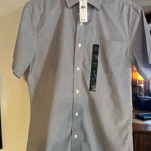 Banana Republic Gray Checkered Casual Shirt